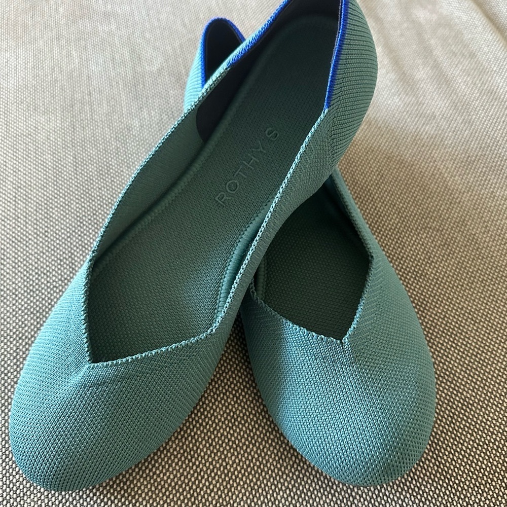 NWOB Rothy’s Teal Ballet Flats